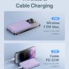 Mini PowerBank 5000MAH 20W + USB-C 20V / 3A kabeļa Purvoy