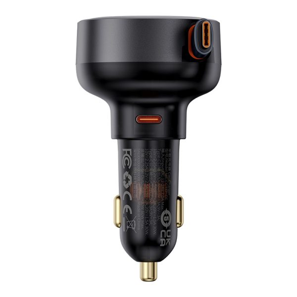 Enjeyment Pro automašīnas lādētājs ar velmētu USB-C 60W USB-C kabeli