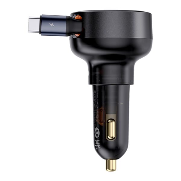 Enjeyment Pro automašīnas lādētājs ar velmētu USB-C 60W USB-C kabeli