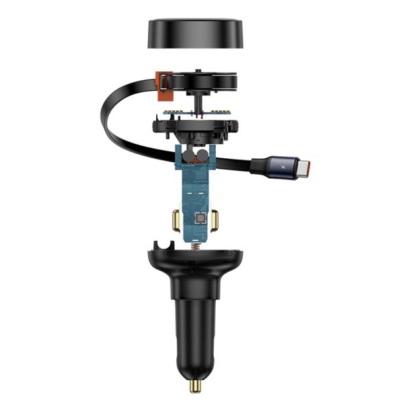 Enjeyment Pro automašīnas lādētājs ar velmētu USB-C 60W USB-C kabeli