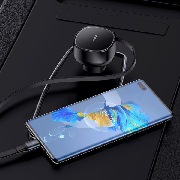 Enjeyment Pro automašīnas lādētājs ar velmētu USB-C 60W USB-C kabeli