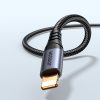 Stereo audio kabelis iPhone iPad Aux 3,5 mm mini ligzdai - zibens 1,2 m melns