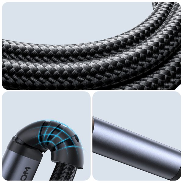 Stereo audio kabelis Aux 3,5 mm mini ligzdai - USB -C 1,2m melns