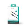 Stereo audio kabelis Aux 3,5 mm mini ligzdai - USB -C 1,2m melns