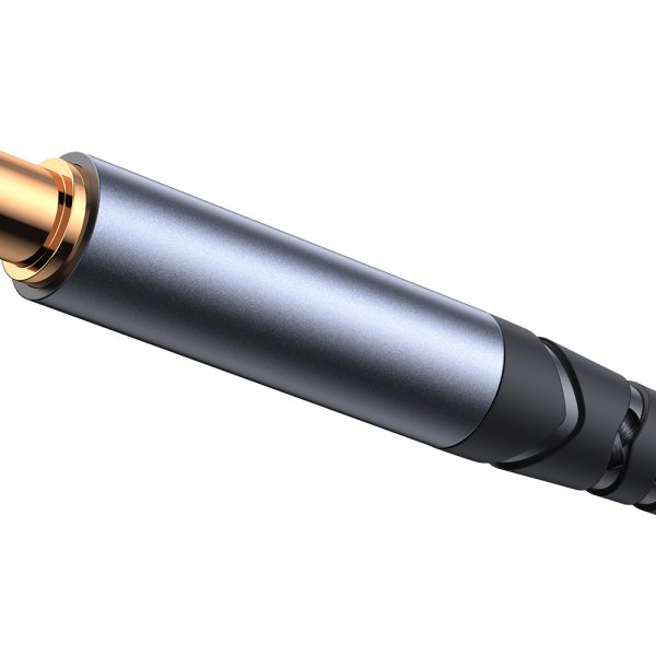 Stereo audio kabelis Aux 3,5 mm mini ligzdai - USB -C 1,2m melns