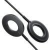 Bezvadu magnētiskais lādētājs 15W ar USB / USB-C melno kabeli