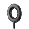 Bezvadu magnētiskais lādētājs 15W ar USB / USB-C melno kabeli