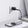 Bezvadu magnētiskais lādētājs 15W ar USB / USB-C melno kabeli