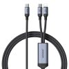 2in1 kabeļa ātras sērijas USB-C-USB-C / iPhone Lightning 100W 1