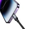 2in1 kabeļa ātras sērijas USB-C-USB-C / iPhone Lightning 100W 1,5m melns