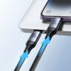 2in1 kabeļa ātras sērijas USB-C-USB-C / iPhone Lightning 100W 1,5m melns