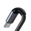 2in1 kabeļa ātras sērijas USB-C-USB-C / iPhone Lightning 100W 1,5m melns