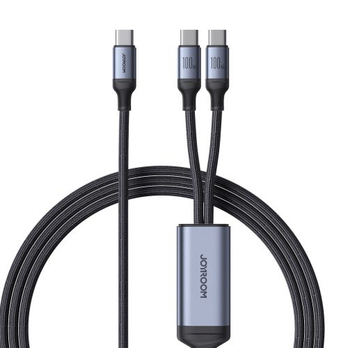 2in1 kabeļa ātras sērijas USB-C-2x USB-C 1