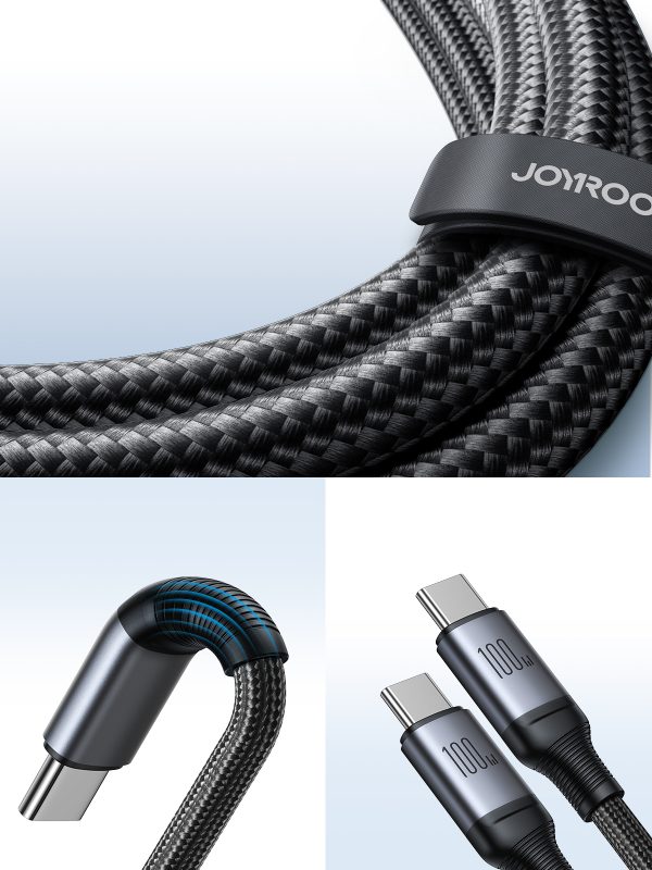 2in1 kabeļa ātras sērijas USB-C-2x USB-C 1,5m melns