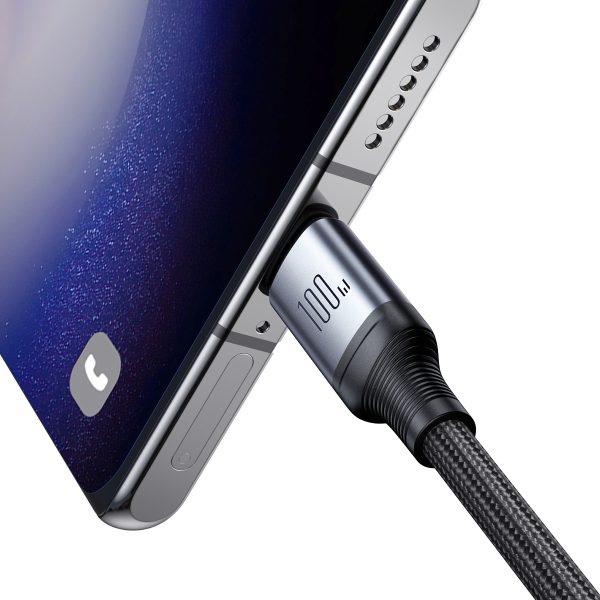 2in1 kabeļa ātras sērijas USB-C-2x USB-C 1,5m melns