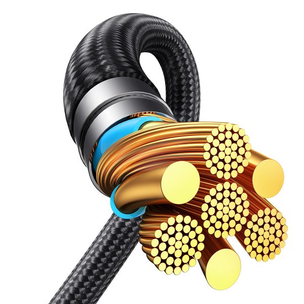 2in1 kabeļa ātras sērijas USB-C-2x USB-C 1,5m melns