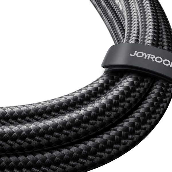 2in1 kabeļa ātras sērijas USB-C-2x USB-C 1,5m melns
