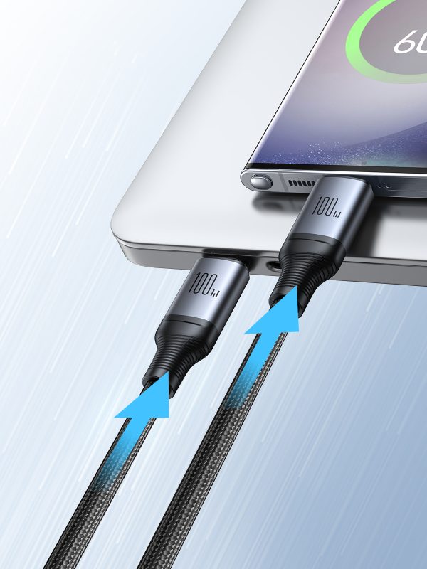 2in1 kabeļa ātras sērijas USB-C-2x USB-C 1,5m melns