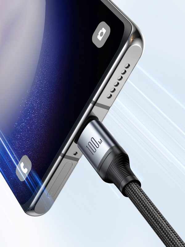 2in1 kabeļa ātras sērijas USB-C-2x USB-C 1,5m melns