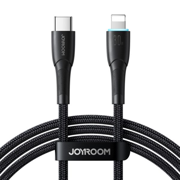 Kabelis Kabelis iPhone zvaigžņu sērijai USB -C - zibens 30w 1m melns