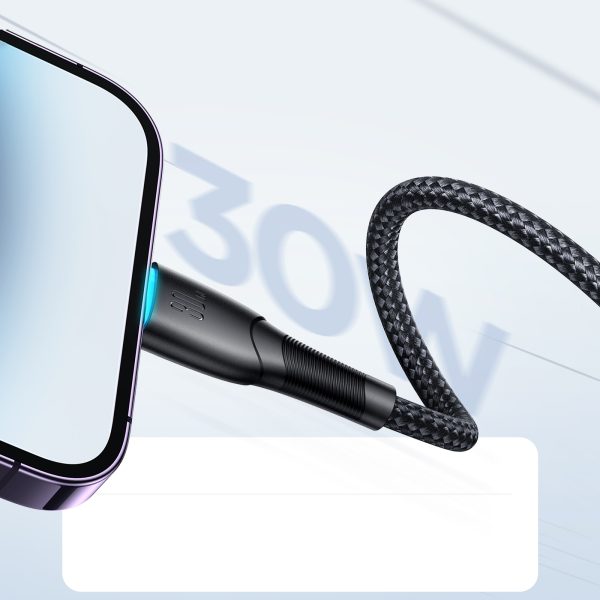 Kabelis Kabelis iPhone zvaigžņu sērijai USB -C - zibens 30w 1m melns