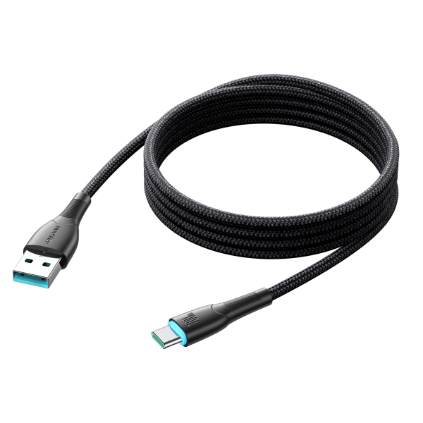 Zvaigžņu sērija USB-A Cable-USB-C 100W 1m melns kabelis