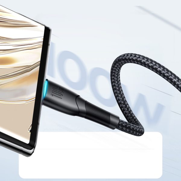 Zvaigžņu sērija USB-A Cable-USB-C 100W 1m melns kabelis