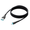 Kabelis Kabelis iPhone zvaigžņu sērijai USB -A - Lightning 3A 1M Black