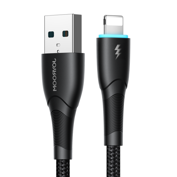 Kabelis Kabelis iPhone zvaigžņu sērijai USB -A - Lightning 3A 1M Black
