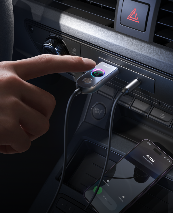 Automašīna bezvadu USB audio raidītājs Aux Jr-CB6 pelēks