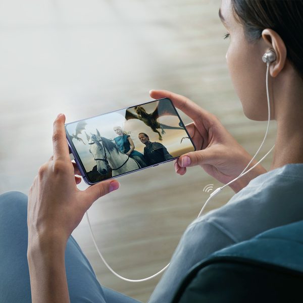 USB-C JR-EC06 sudraba austiņu komplekts