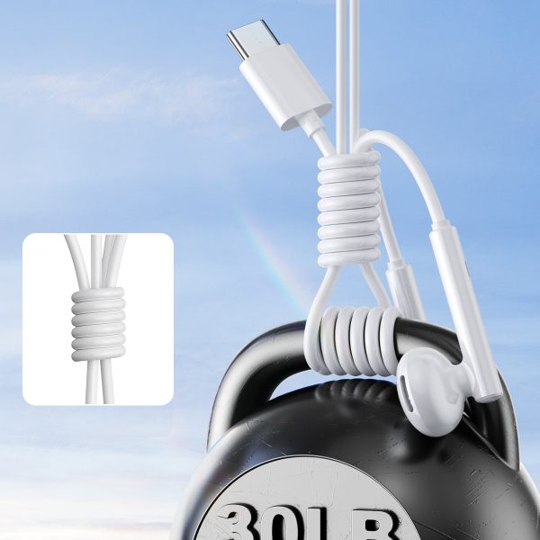 USB-C JR-EC05 balto austiņu komplekts