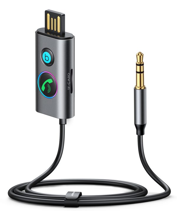 Automašīna bezvadu USB audio raidītāja Aux TF karte JR-CB7 pelēkā krāsā