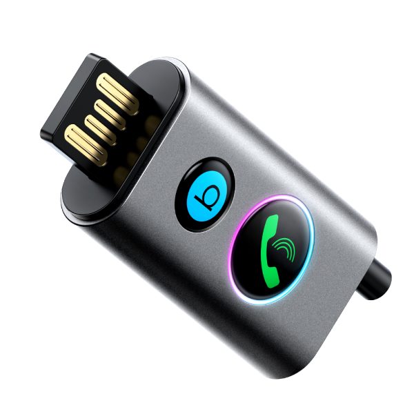 Automašīna bezvadu USB audio raidītāja Aux TF karte JR-CB7 pelēkā krāsā