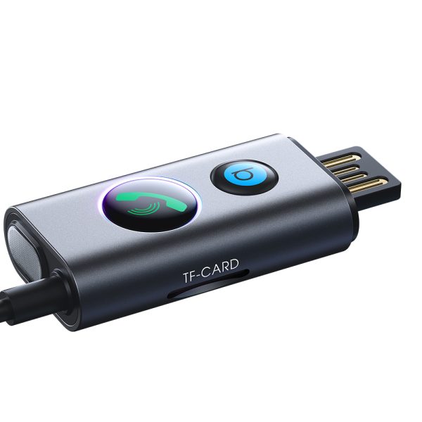 Automašīna bezvadu USB audio raidītāja Aux TF karte JR-CB7 pelēkā krāsā