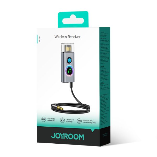Automašīna bezvadu USB audio raidītāja Aux TF karte JR-CB7 pelēkā krāsā