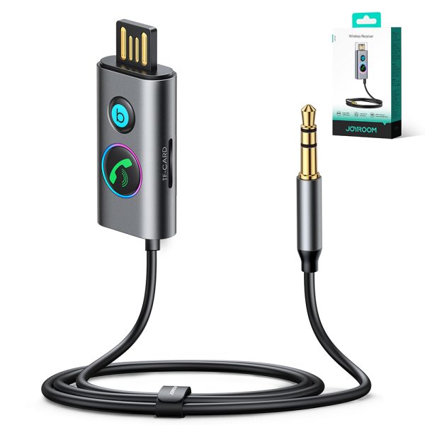 Automašīna bezvadu USB audio raidītāja Aux TF karte JR-CB7 pelēkā krāsā