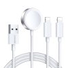 3in1 USB-A kabelis ar indukcijas lādētāju + 2x iPhone zibens 1