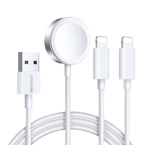 3in1 USB-A kabelis ar indukcijas lādētāju + 2x iPhone zibens 1