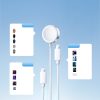 3in1 USB-A kabelis ar indukcijas lādētāju + 2x iPhone zibens 1,2 m balts