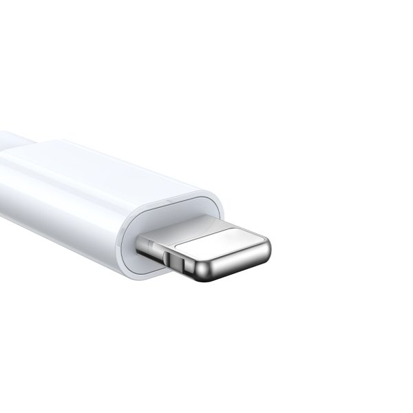 3in1 USB-A kabelis ar indukcijas lādētāju + 2x iPhone zibens 1,2 m balts