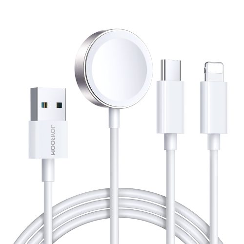 3in1 USB-A kabelis ar indukcijas lādētāju + 1x iPhone zibens + 1x USB-C 1