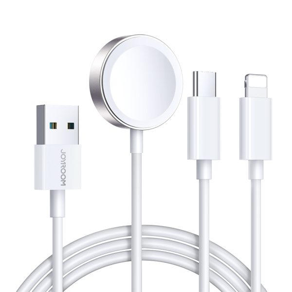 3in1 USB-A kabelis ar indukcijas lādētāju + 1x iPhone zibens + 1x USB-C 1