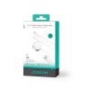 3in1 USB-A kabelis ar indukcijas lādētāju + 1x iPhone zibens + 1x USB-C 1,2m balts