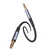 Stereo aux aux aux kabelis 3,5 mm mini ligzda 1,2 m melns