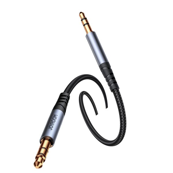 Stereo aux aux aux kabelis 3,5 mm mini ligzda 1,2 m melns