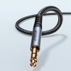 Stereo aux aux aux kabelis 3,5 mm mini ligzda 1,2 m melns