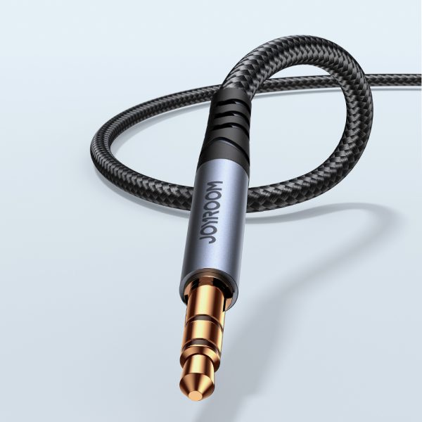 Stereo aux aux aux kabelis 3,5 mm mini ligzda 1,2 m melns