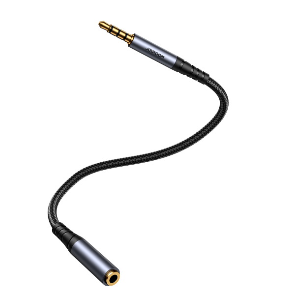 Stereo aux aux 3,5 mm mini ligzda 1,2m melns audio kabeļa pagarinājuma kabelis