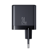 4x USB-A 24W 4,8A lādētājs melnais lādētājs